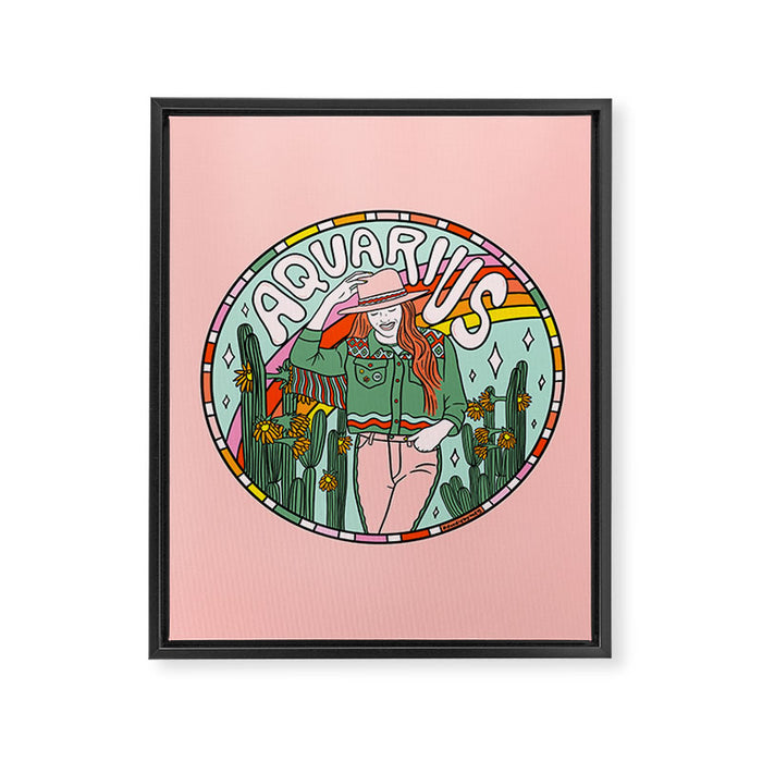 Aquarius Cowgirl Framed Canvas Print Gallery Image 1