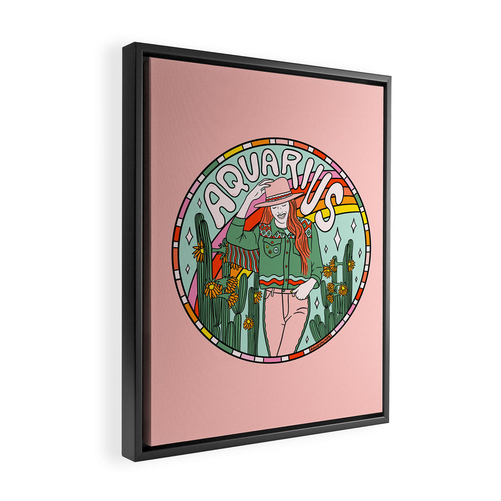Aquarius Cowgirl Framed Canvas Print Gallery Image 2