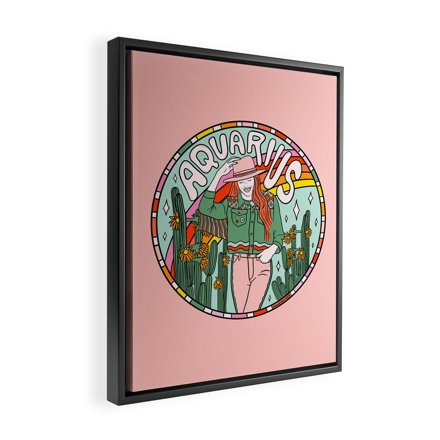 Aquarius Cowgirl Framed Canvas Print Gallery Image 2