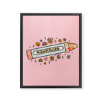 Aquarius Crayon Framed Canvas Print Gallery Image 8