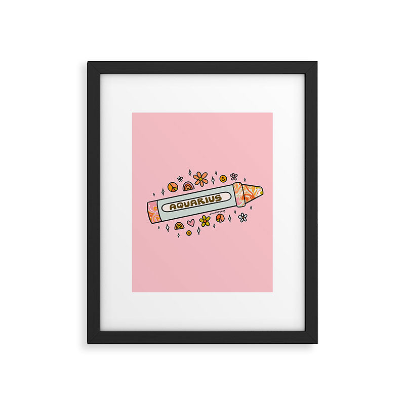 Aquarius Crayon Framed Art Print Gallery Image 6