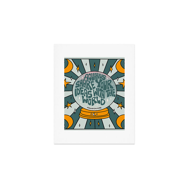 Aquarius Crystal Ball Art Print Gallery Image 1