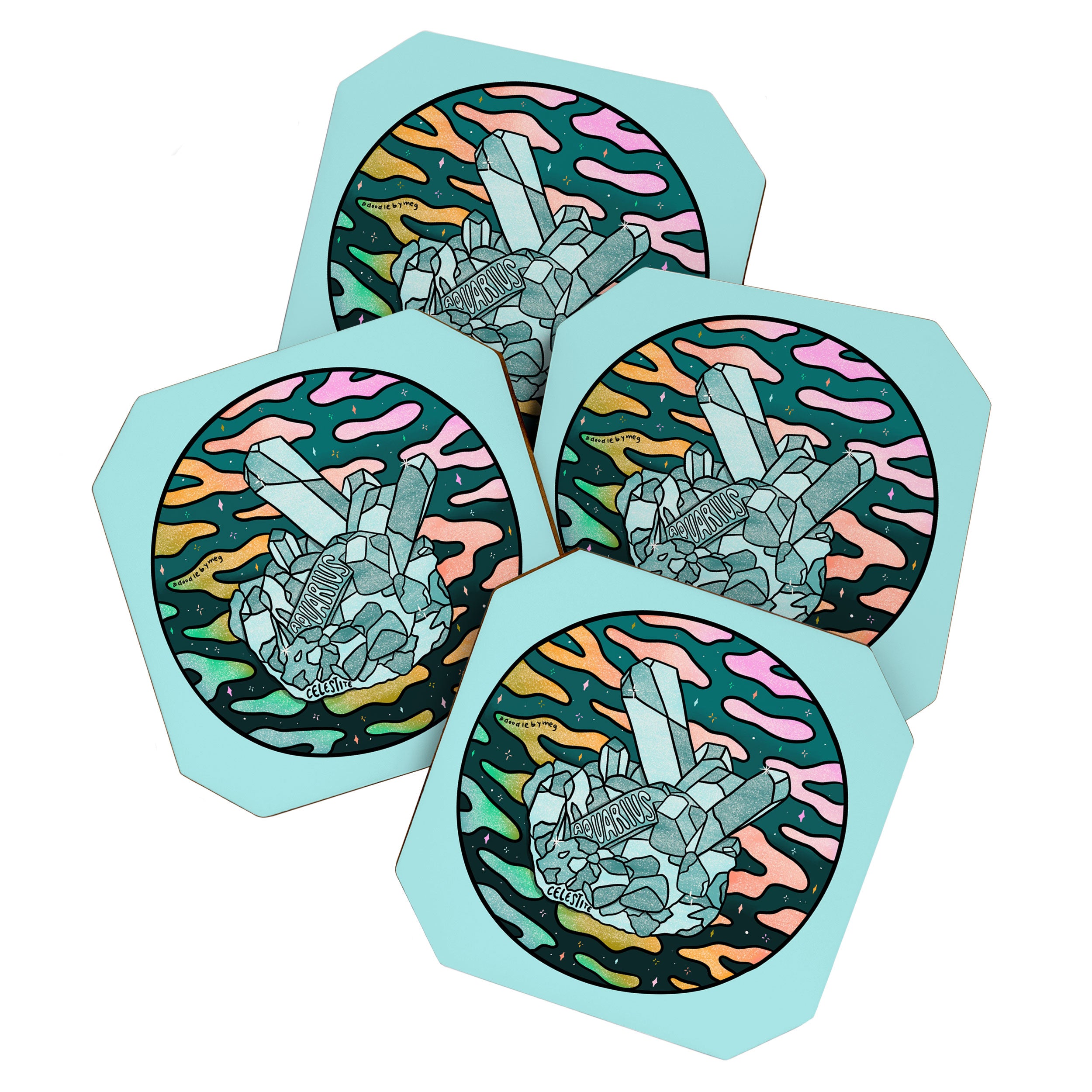Aquarius Crystal Coaster Gallery Image 1