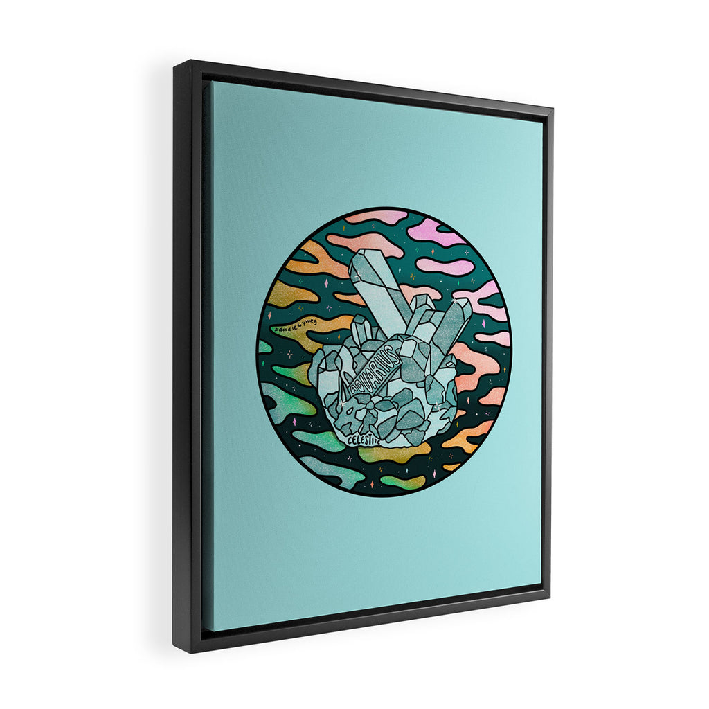 Aquarius Crystal Framed Canvas Print Gallery Image 2