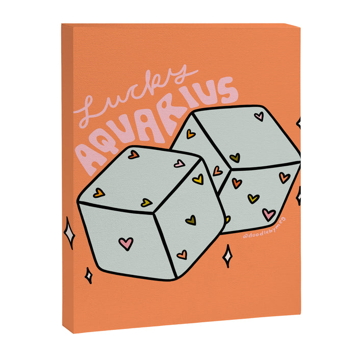 Aquarius Dice Canvas Print Gallery Image 1