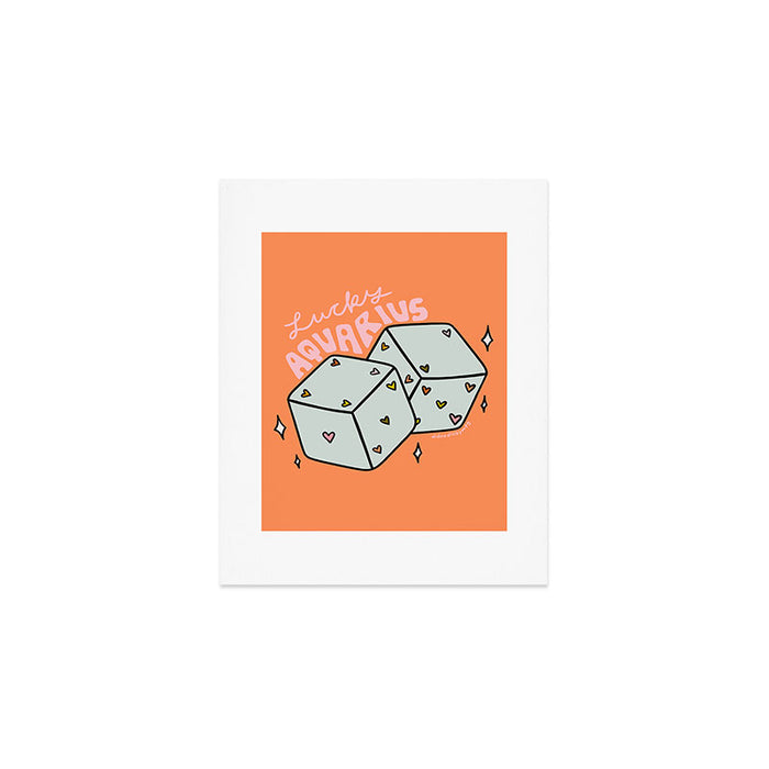 Aquarius Dice Art Print Gallery Image 1