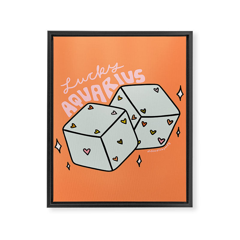 Aquarius Dice Framed Canvas Print Gallery Image 8