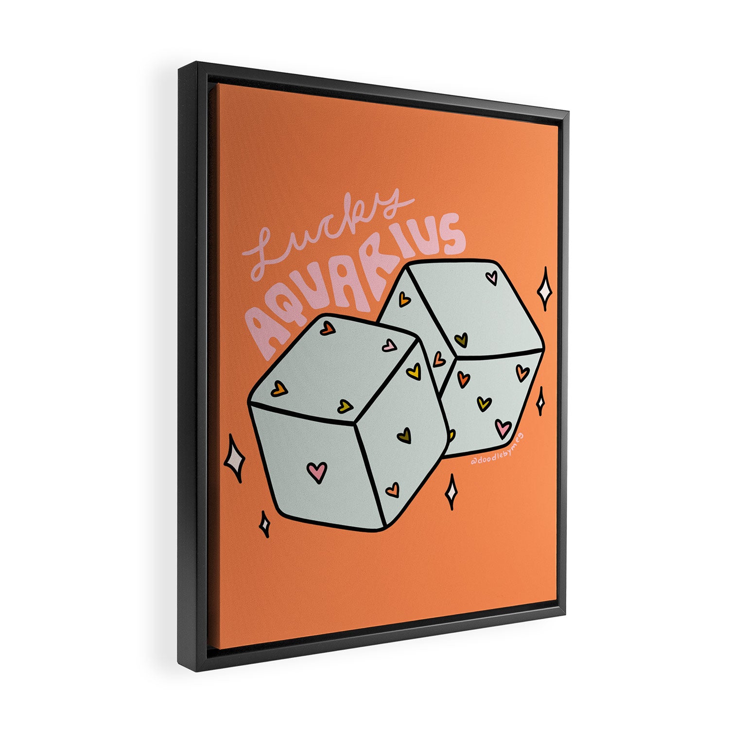 Aquarius Dice Framed Canvas Print Gallery Image 2