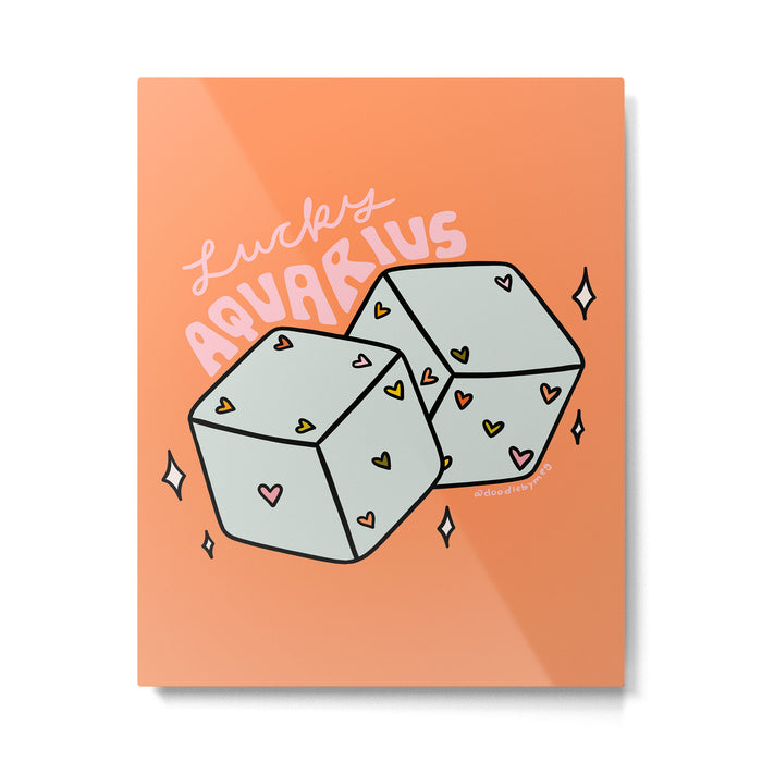 Aquarius Dice Metal Print Gallery Image 1