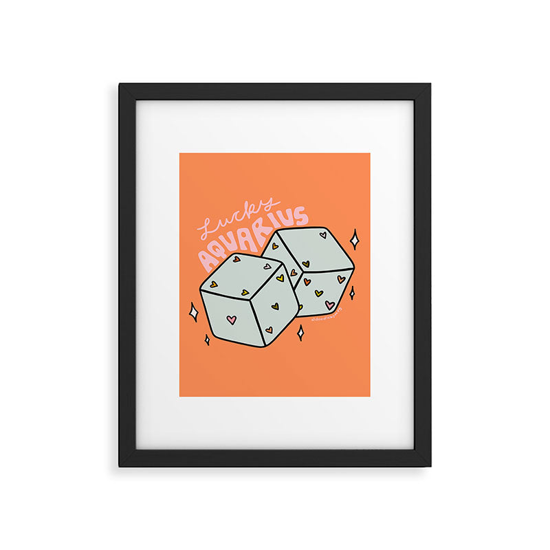 Aquarius Dice Framed Art Print Gallery Image 6