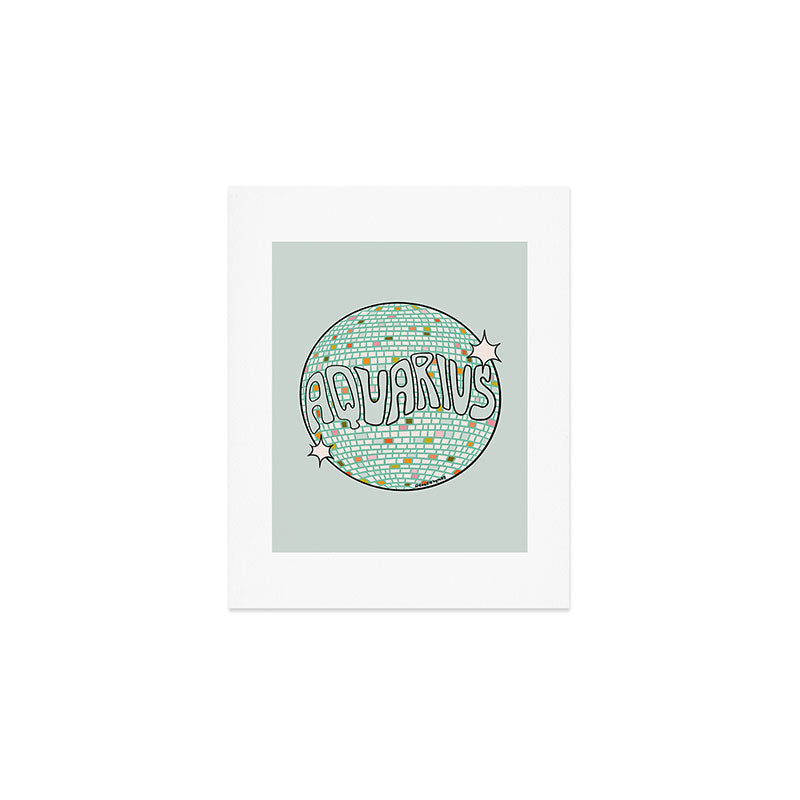 Aquarius Disco Ball Art Print Gallery Image 1