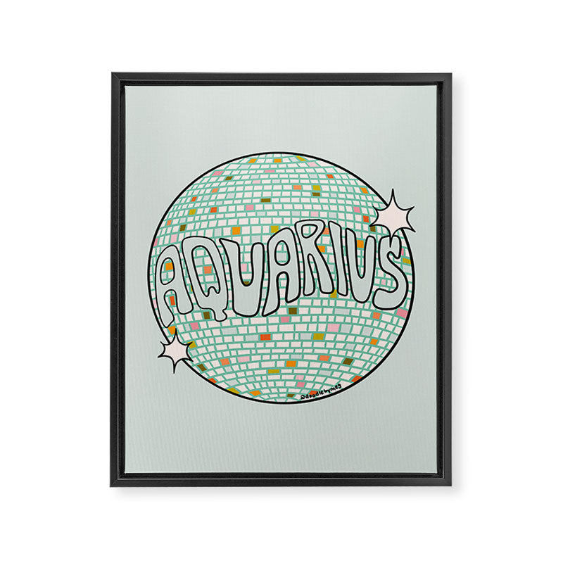 Aquarius Disco Ball Framed Canvas Print Gallery Image 8