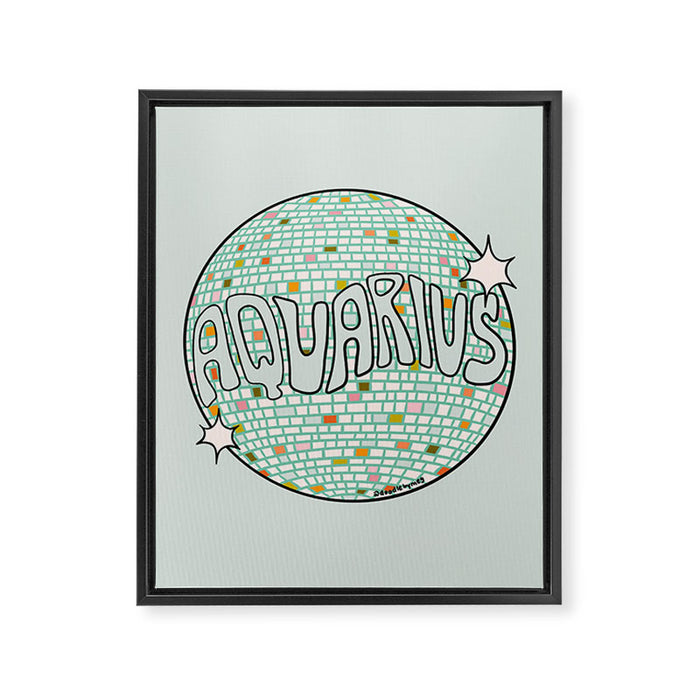Aquarius Disco Ball Framed Canvas Print Gallery Image 1