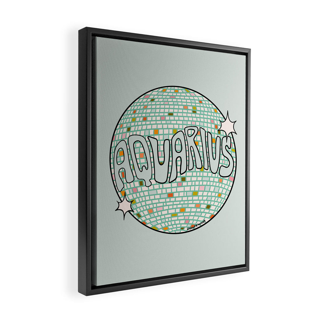 Aquarius Disco Ball Framed Canvas Print Gallery Image 2
