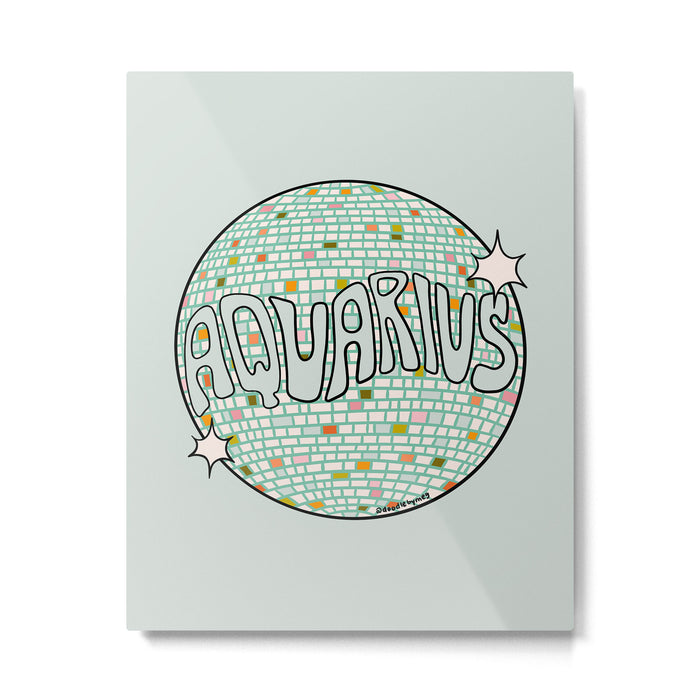 Aquarius Disco Ball Metal Print Gallery Image 1
