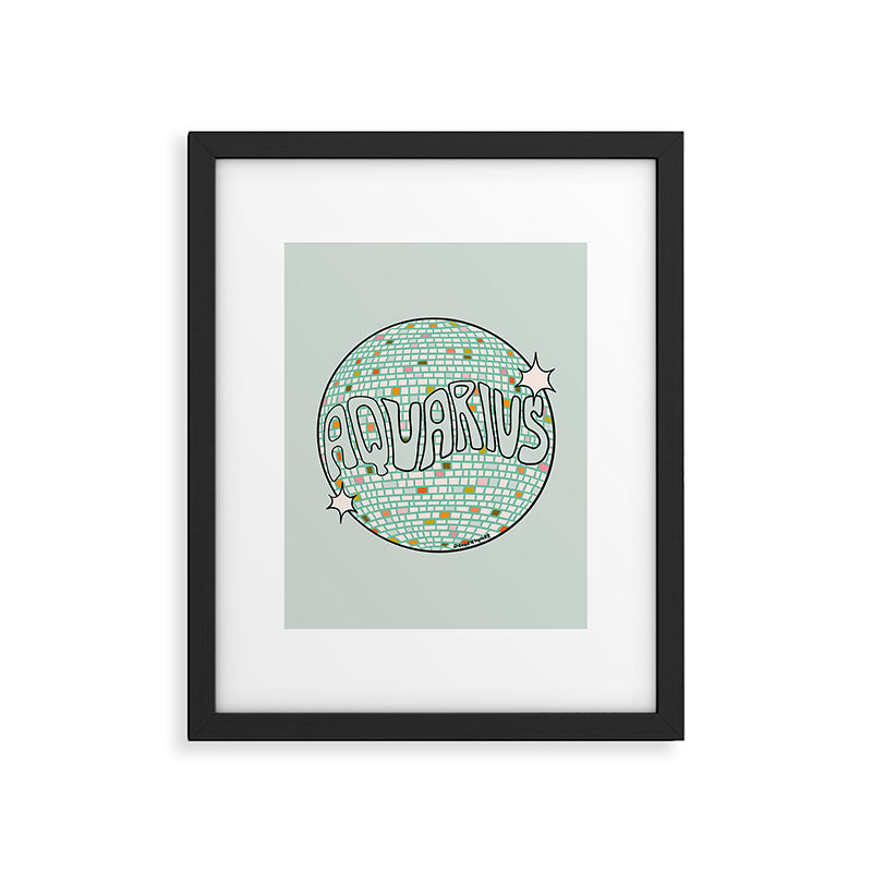 Aquarius Disco Ball Framed Art Print Gallery Image 6