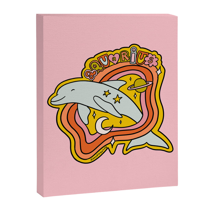 Aquarius Dolphin Canvas Print Gallery Image 1