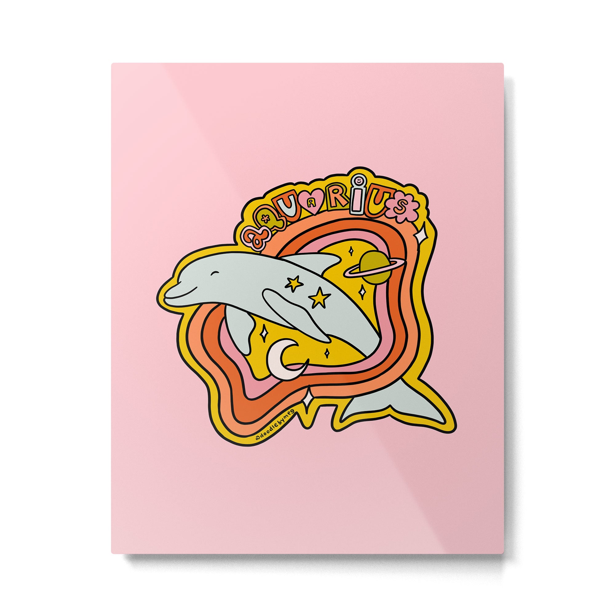 Aquarius Dolphin Metal Print Gallery Image 6