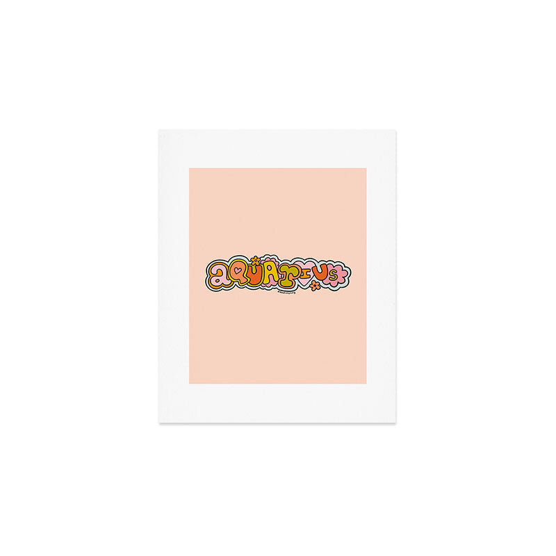 Aquarius Doodle Letters Art Print Gallery Image 1