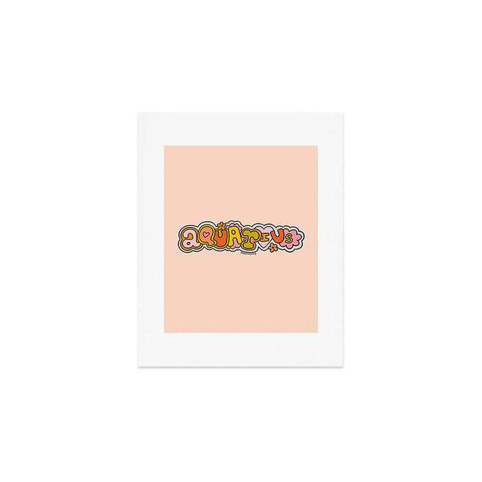 Aquarius Doodle Letters Art Print Gallery Image 1