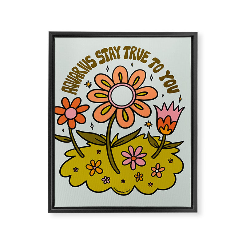 Aquarius Flower Framed Canvas Print Gallery Image 8