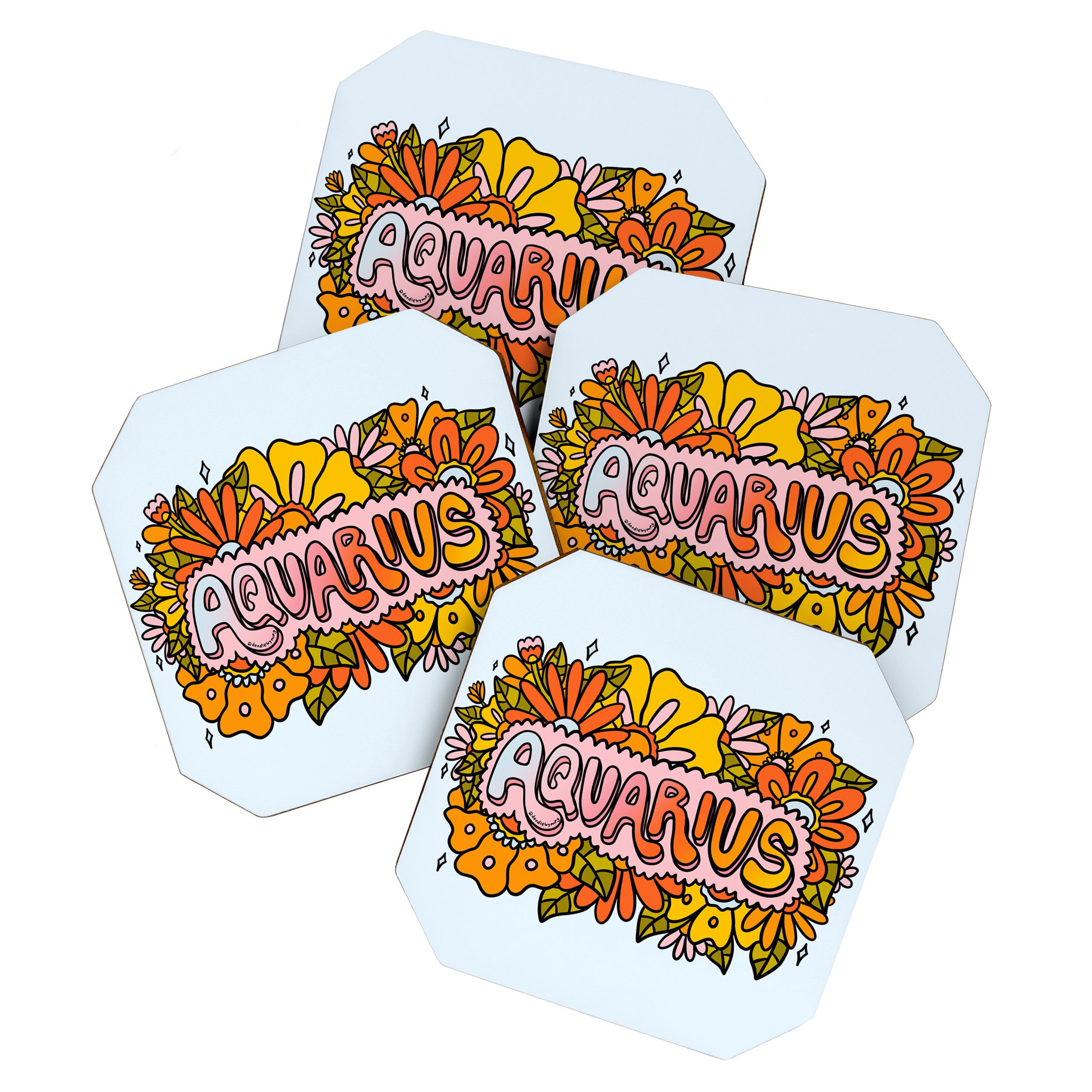 Aquarius Flowers Coaster Gallery Image 1