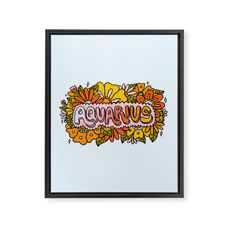 Aquarius Flowers Framed Canvas Print Gallery Image 8