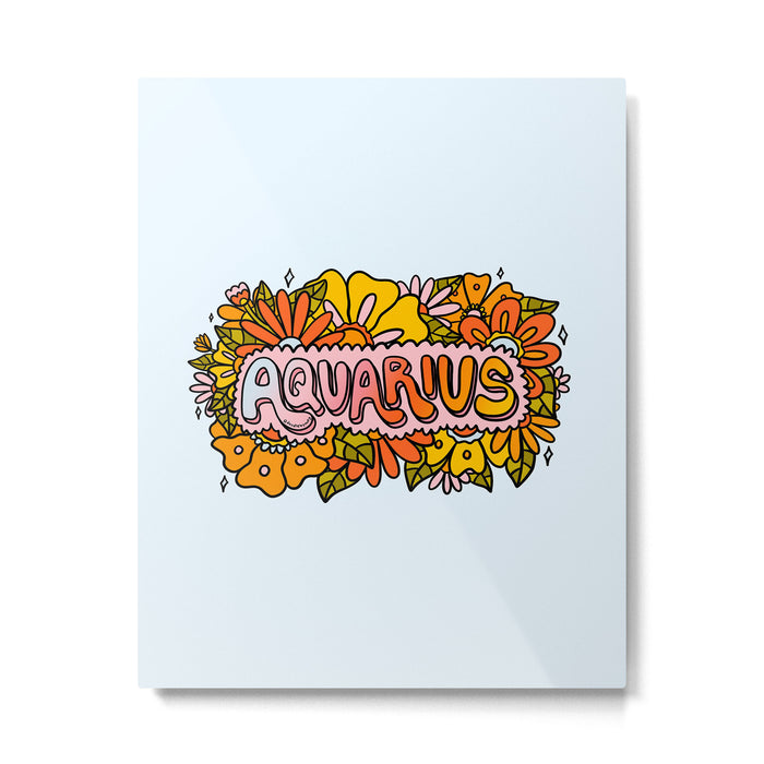 Aquarius Flowers Metal Print Gallery Image 1