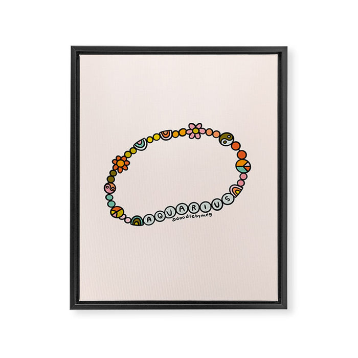 Aquarius Friendship Bracelet Framed Canvas Print Gallery Image 1