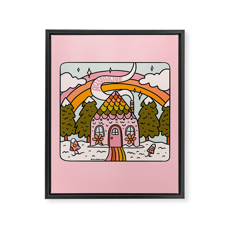 Aquarius Gingerbread House Framed Canvas Print Gallery Image 8
