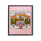 Aquarius Gingerbread House Framed Canvas Print Gallery Image 8