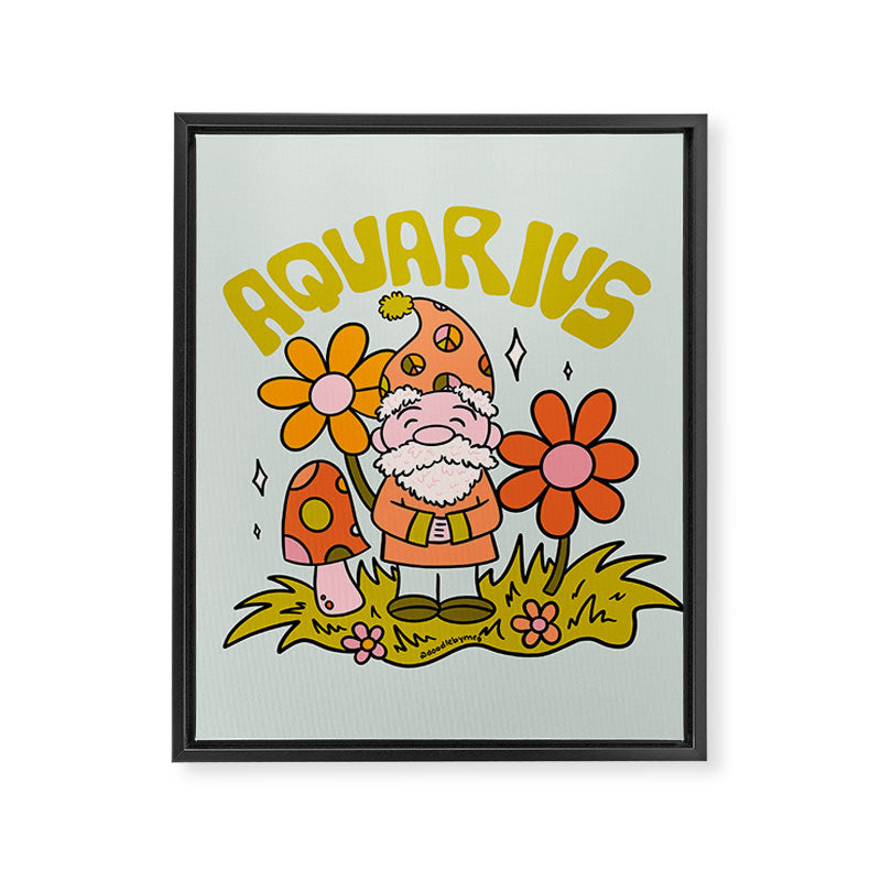 Aquarius Gnome Framed Canvas Print Gallery Image 8