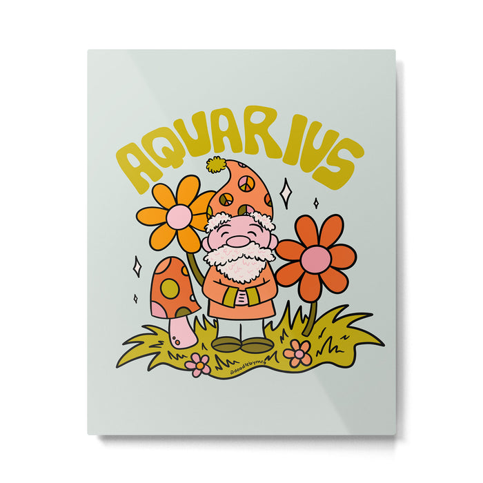 Aquarius Gnome Metal Print Gallery Image 1