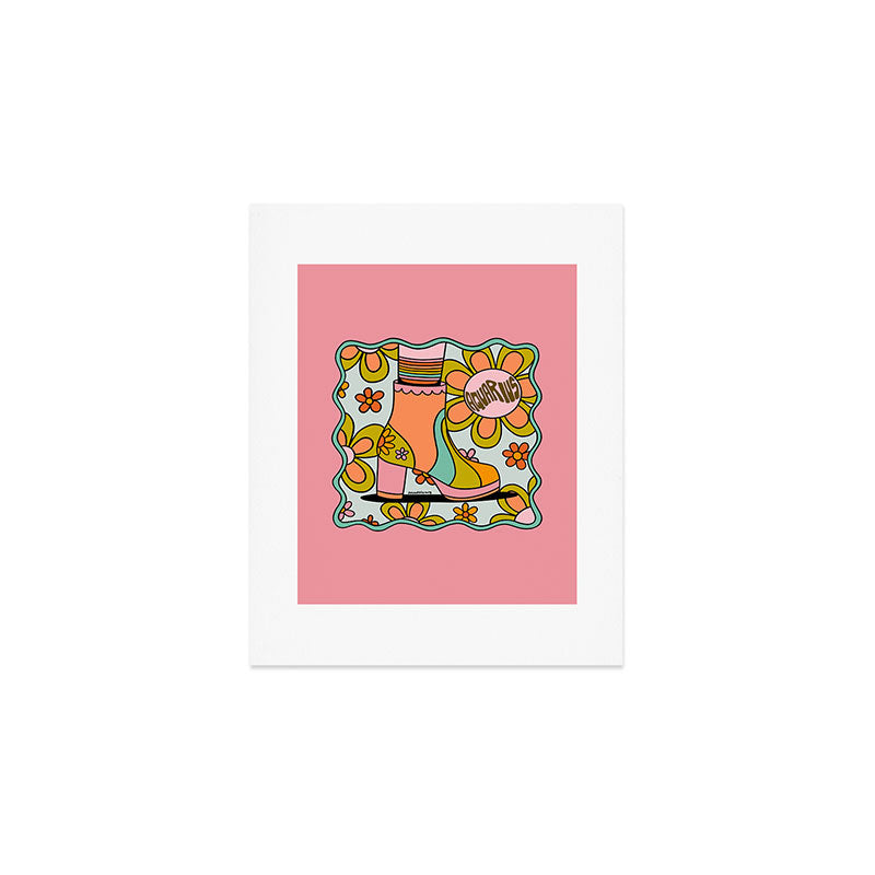 Aquarius Groovy Boot Art Print Gallery Image 1