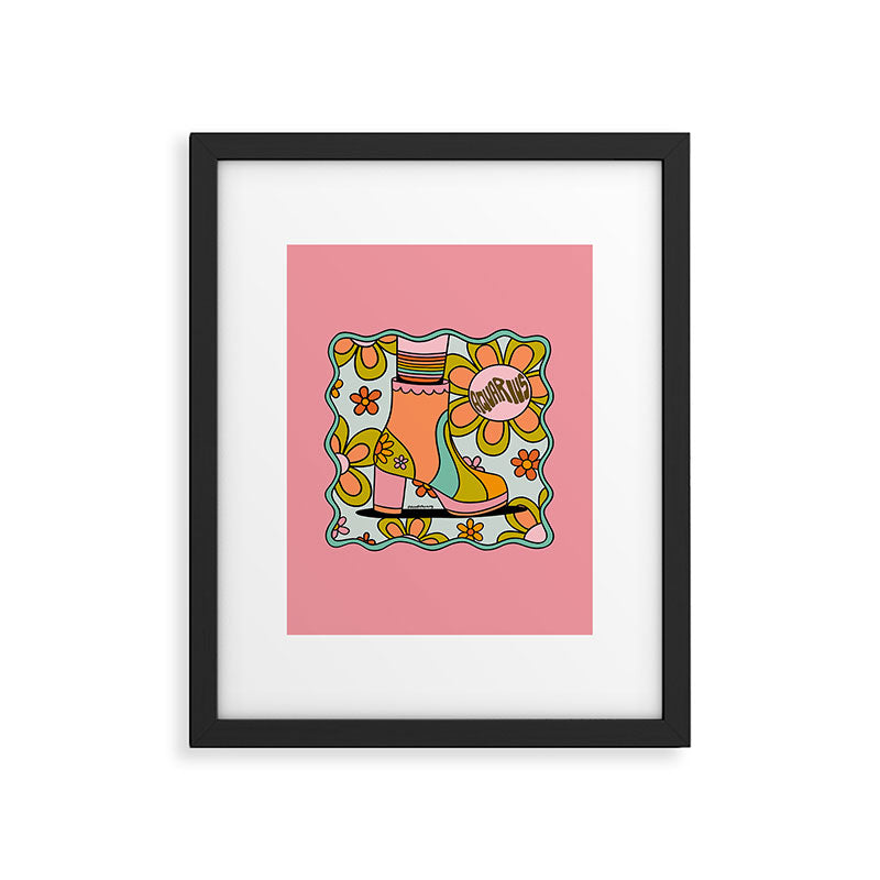Aquarius Groovy Boot Framed Art Print Gallery Image 6