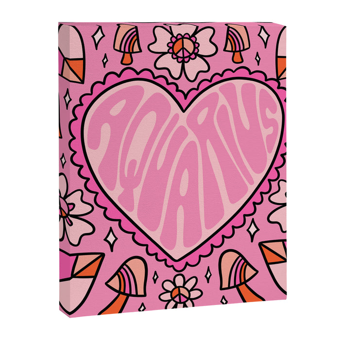 Aquarius Heart Canvas Print Gallery Image 1