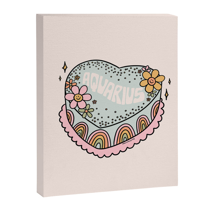 Aquarius Heart Cake Canvas Print Gallery Image 1