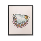 Aquarius Heart Cake Framed Canvas Print Gallery Image 8