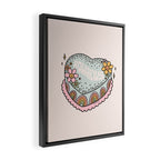 Aquarius Heart Cake Framed Canvas Print Gallery Image 2