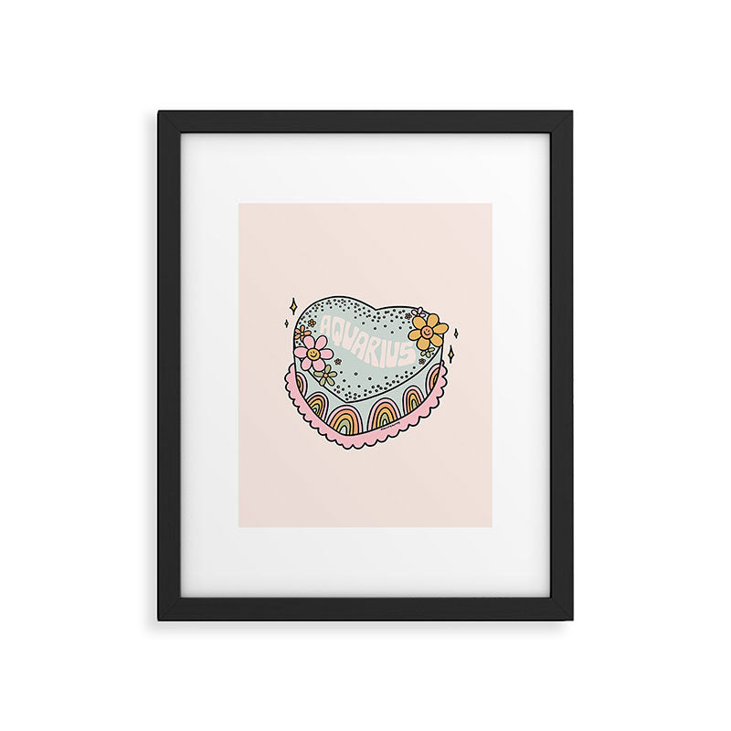 Aquarius Heart Cake Framed Art Print Gallery Image 6