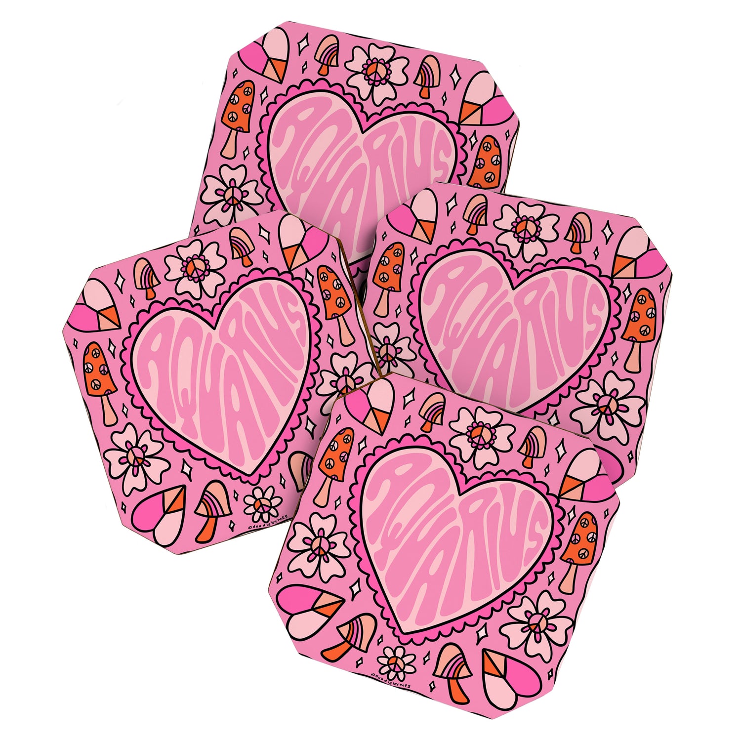 Aquarius Heart Coaster Gallery Image 1