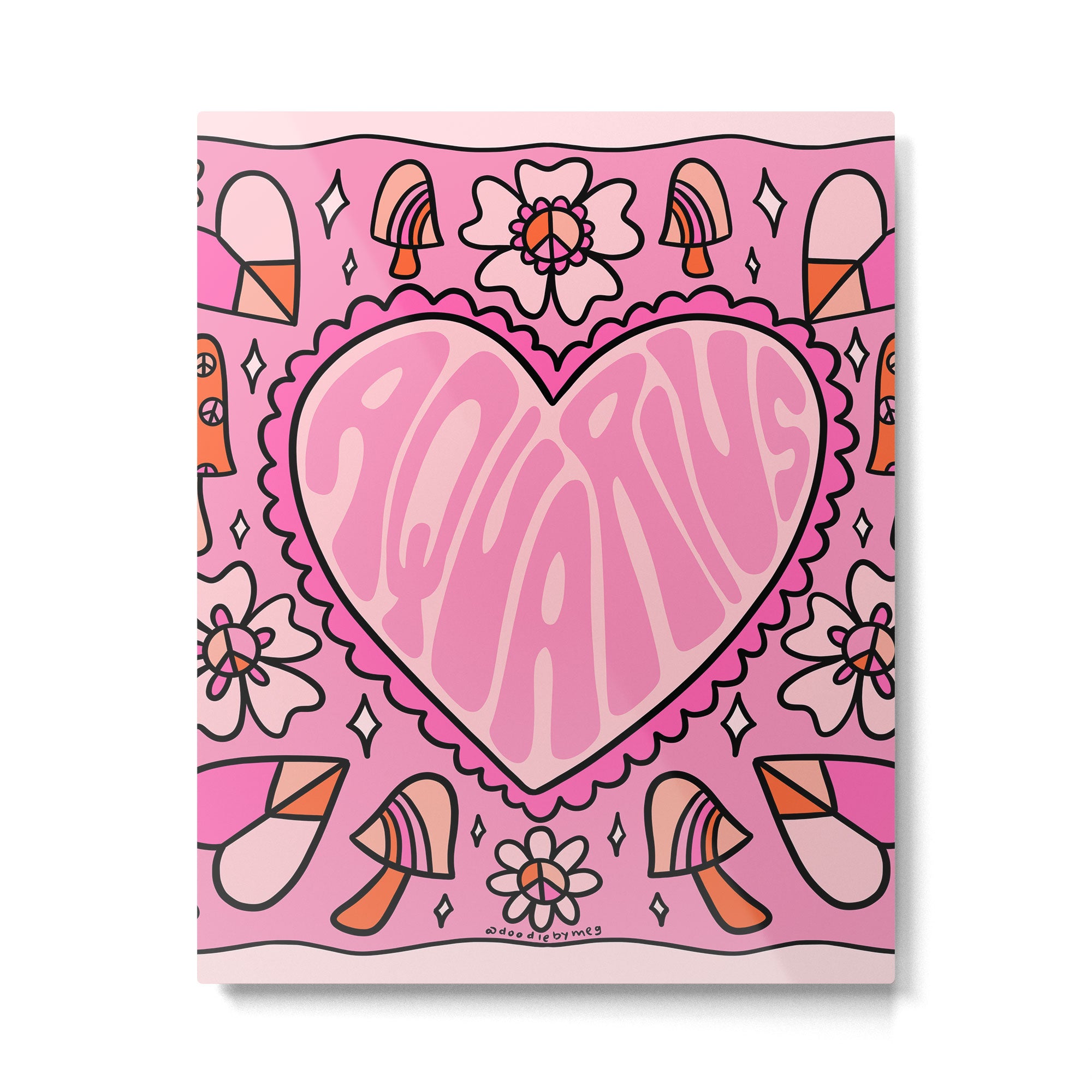 Aquarius Heart Metal Print Gallery Image 6