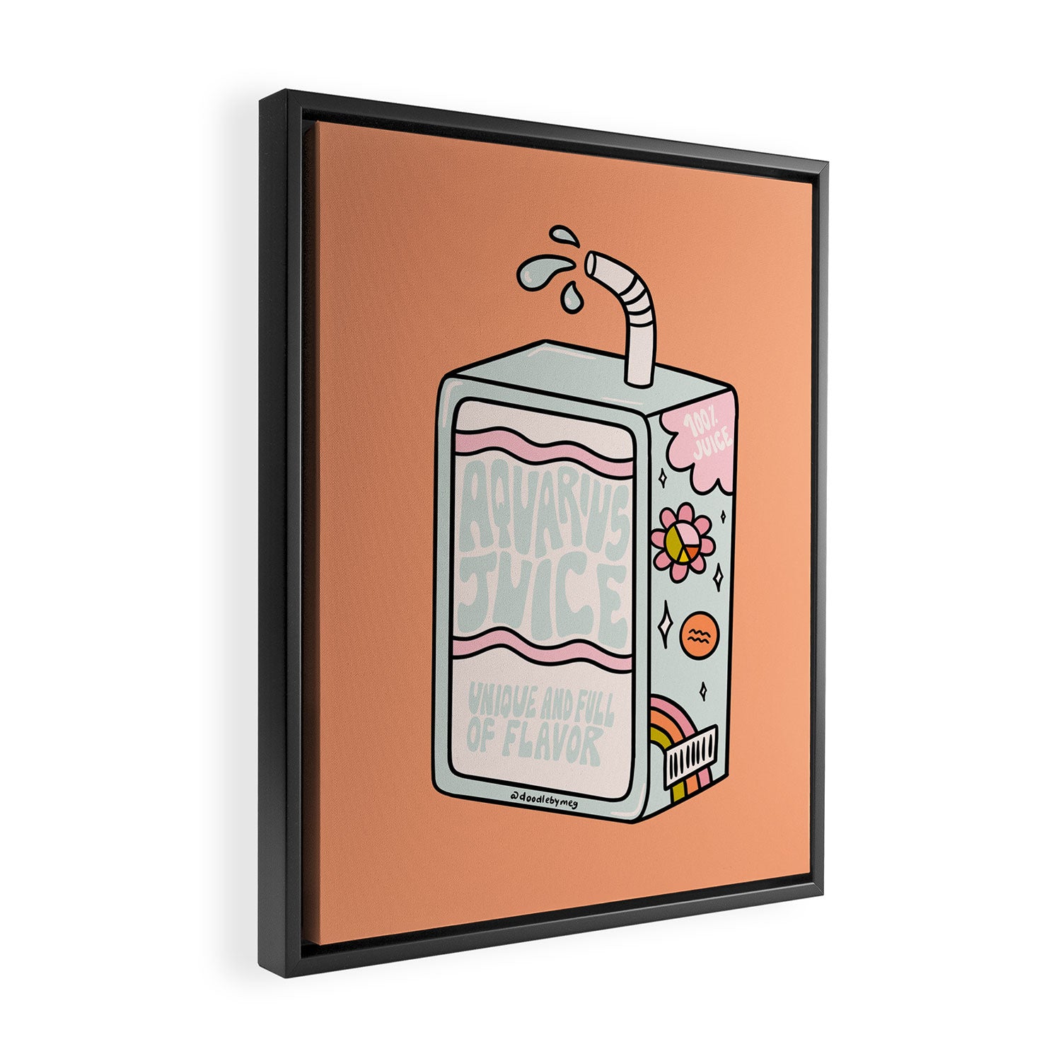 Aquarius Juice Box Framed Canvas Print Gallery Image 2