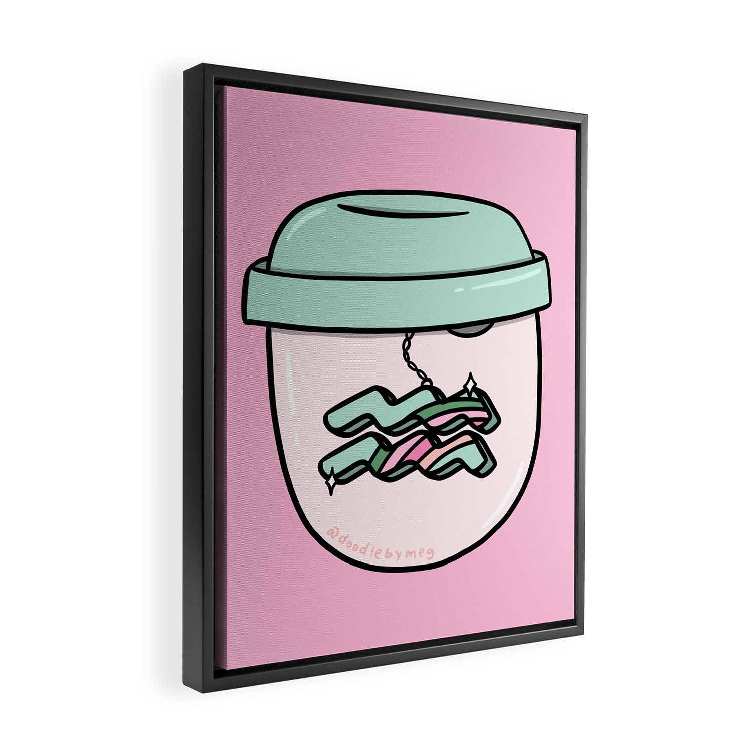 Aquarius Keychain Framed Canvas Print Gallery Image 2