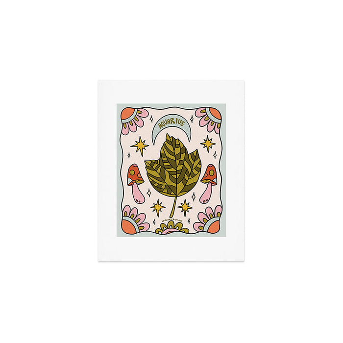 Aquarius Leaf Art Print Gallery Image 1