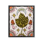 Aquarius Leaf Framed Canvas Print Gallery Image 8