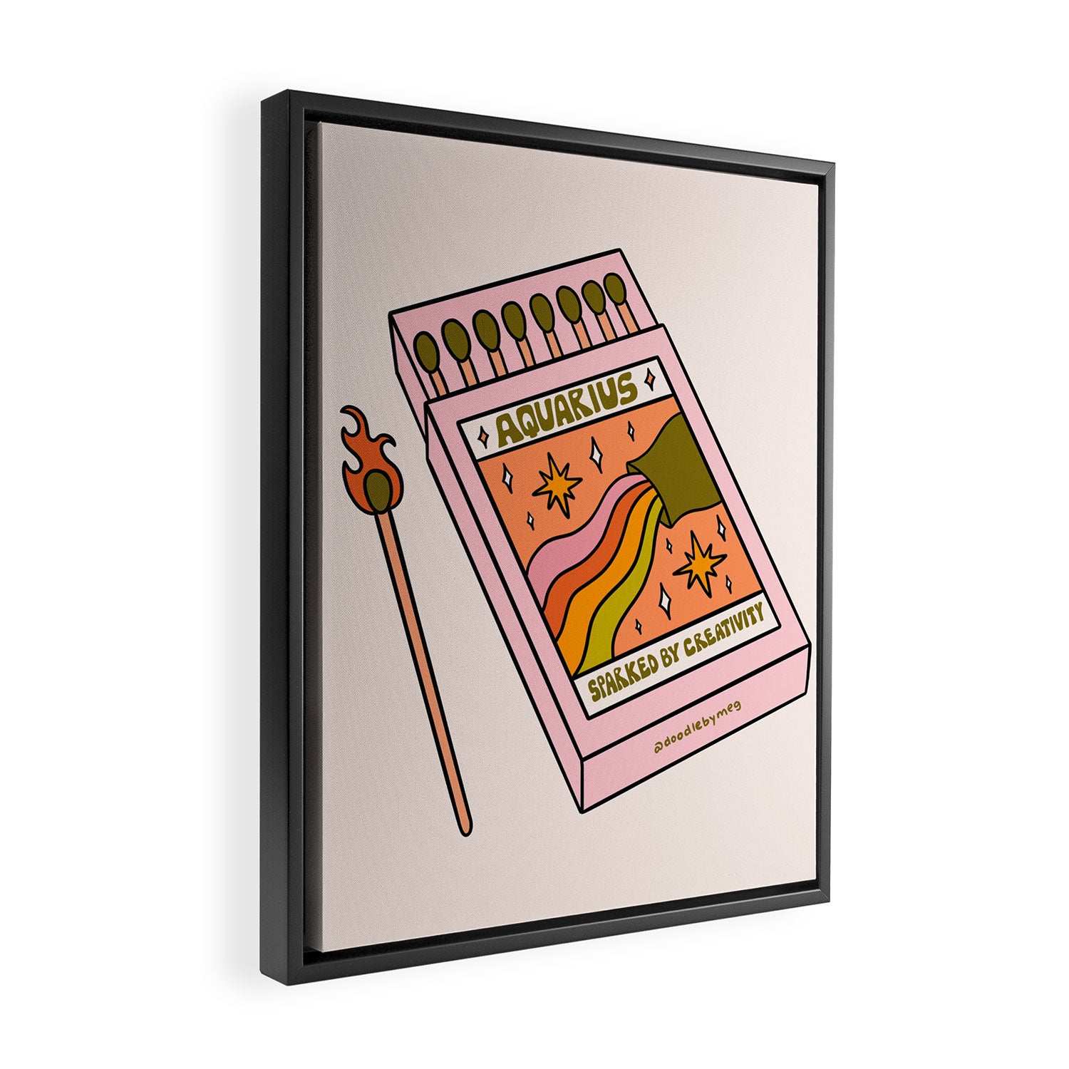 Aquarius Matchbox Framed Canvas Print Gallery Image 2