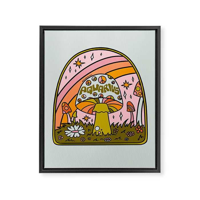 Aquarius Mushroom Framed Canvas Print Gallery Image 1