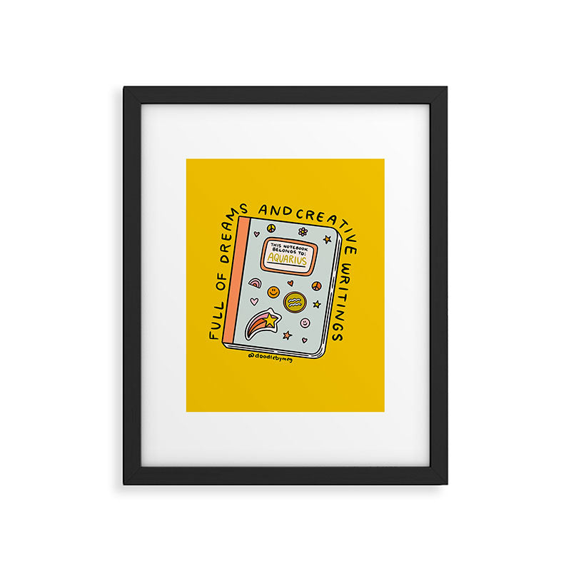 Aquarius Notebook Framed Art Print Gallery Image 6