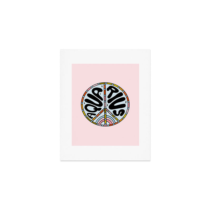 Aquarius Peace Sign Art Print Gallery Image 1